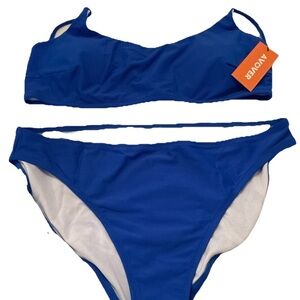 NEW With Tags Women's Blue Bikini Set 2‎ piece size XL